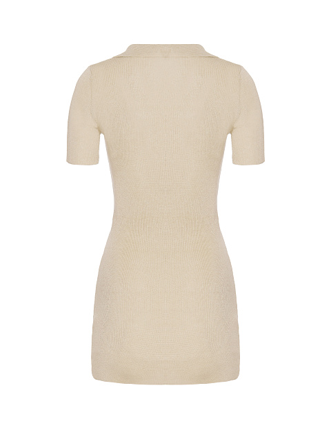 Beige Mini Polo Dress, 2
