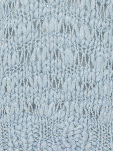 Light Blue Silk & Cashmere Cropped Sweater, 3