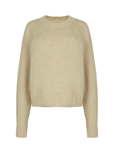 Beige Lurex & Sequins Jumper, 1