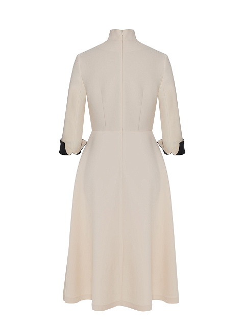 Milk midi dress with black pearls, 2