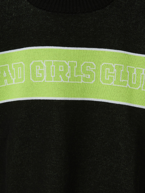 Black & Neon Green Bad Girls Club Sweater, 3