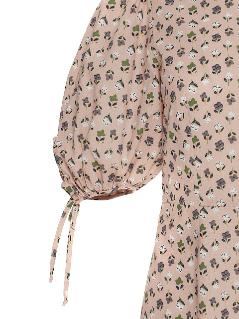 Pink Floral Cotton Mini Dress, 3