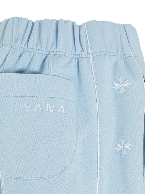 Blue tracksuit with cropped sweatshirt and cornflower embroidery, 6 Blue tracksuit with cropped sweatshirt and cornflower embroidery, 6