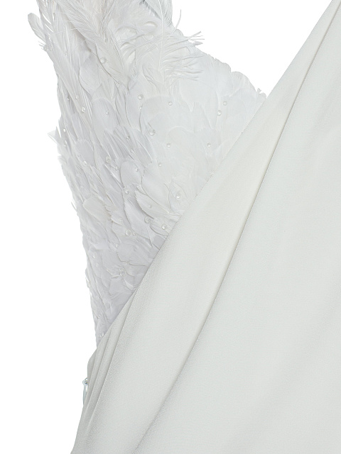 White Dress Made Of Silk And Feathers, 4