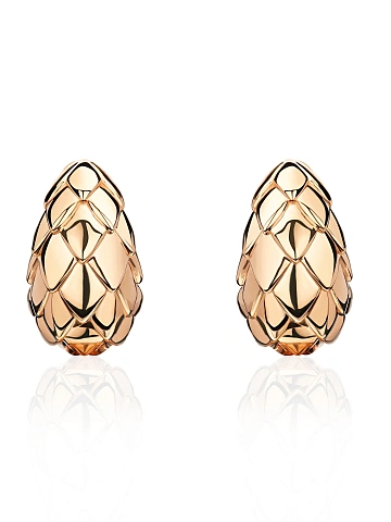 Rose gold earrings in the shape of dragon scales, 1