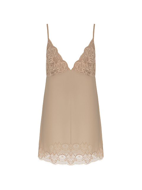 Beige devoré velvet midi dress, 3 Beige devoré velvet midi dress, 3