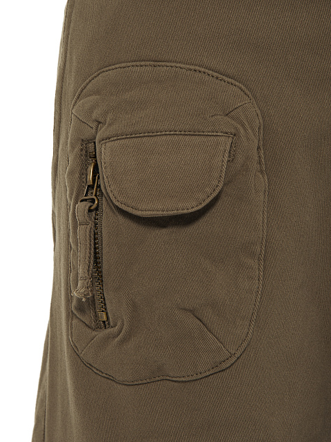 Khaki Cotton Cargo Pants, 4