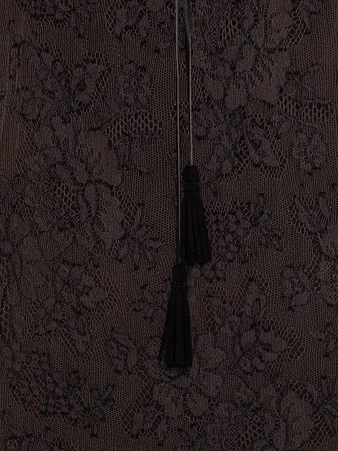 Grey-brown lace midi dress with leather, 4 Grey-brown lace midi dress with leather, 4