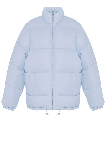 Blue voluminous down jacket, 1