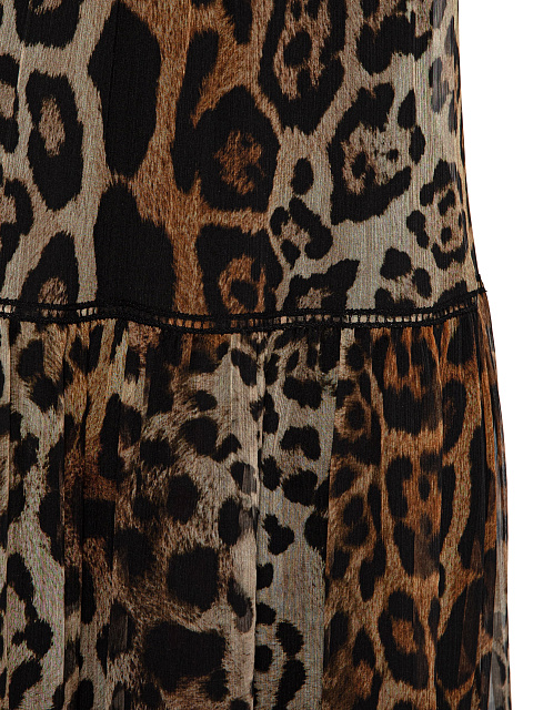 Brown Leopard Print Chiffon Maxi Dress, 4 Brown Leopard Print Chiffon Maxi Dress, 4