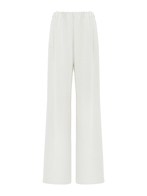 Milk-colored fleece sweatpants, 1