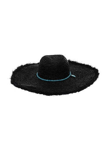Black Straw Hat With Chalcedony, 2