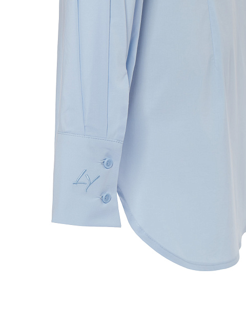 Light Blue Poplin Shirt Dress, 4