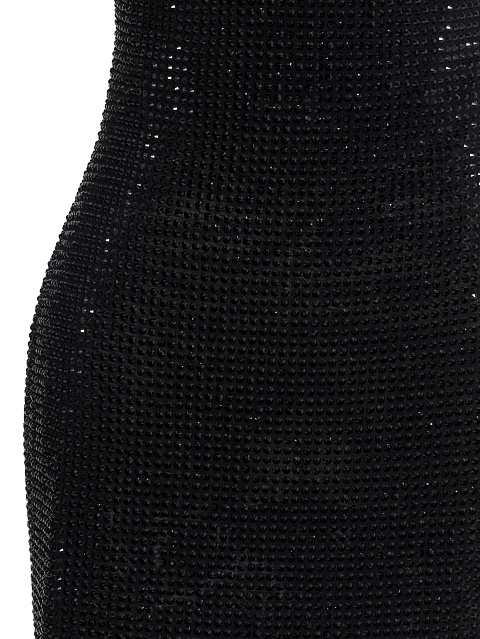 Black Mesh Mini Dress With Swarovski Crystals, 3 Black Mesh Mini Dress With Swarovski Crystals, 3