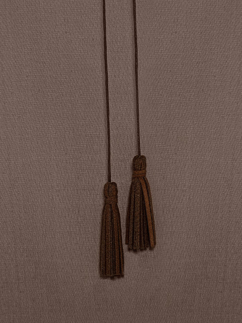 Brown Chiffon Blouse With Voluminous Sleeves, 3