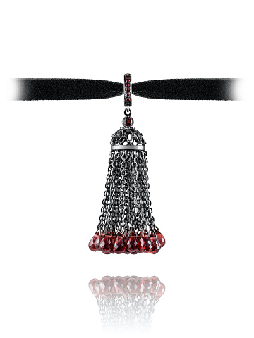 Black Gold & Garnet Pendant, 1