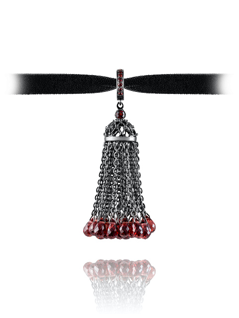 Black Gold & Garnet Pendant, 1