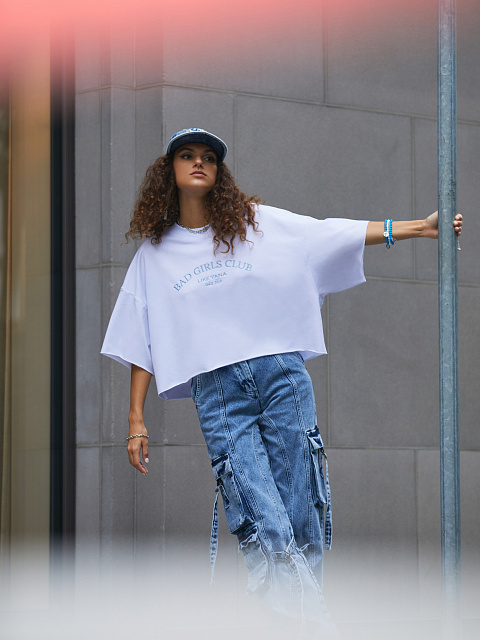 Blue Wide Leg Cargo Jeans, 14 Blue Wide Leg Cargo Jeans, 14