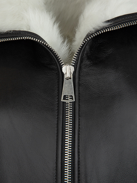 Black & White Shearling Vest, 3