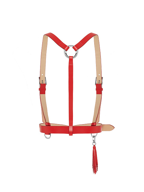 Red leather harness belt, 2