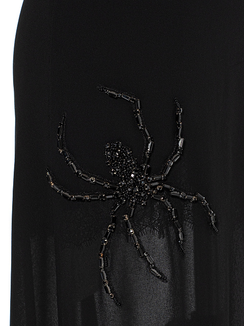 Black embroidered maxi dress, 4