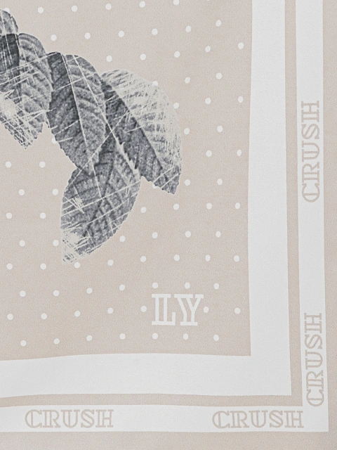 Beige Crush print scarf, 2