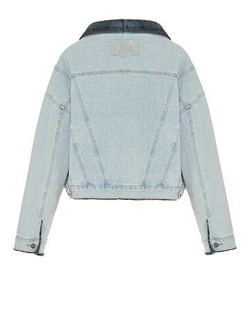 Light Blue Denim & Astrakhan Fur Jacket, 2