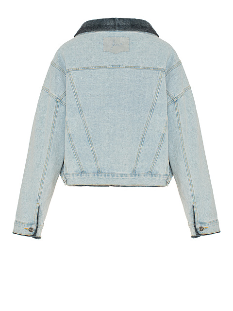 Light Blue Denim & Astrakhan Fur Jacket, 2