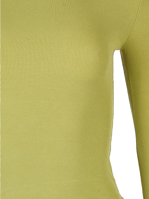 Green Ribbed Cotton L/S Turtleneck Bodysuit, 3 Green Ribbed Cotton L/S Turtleneck Bodysuit, 3