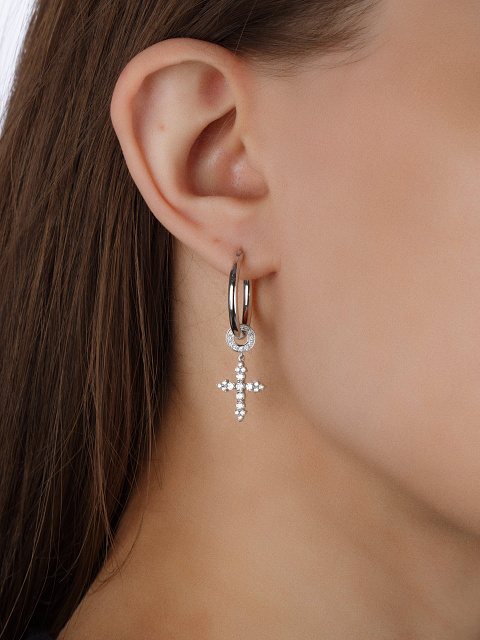 Diamond & Gold Hoop Earrings, 2