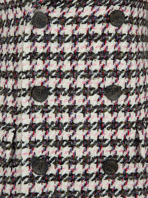 Ivory Houndstooth Tweed Coat, 3