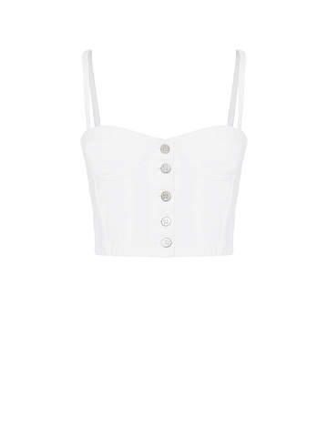 White Denim Top, 1