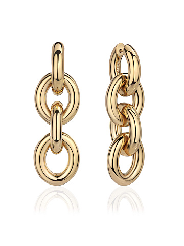Yellow gold hoop earrings, 1