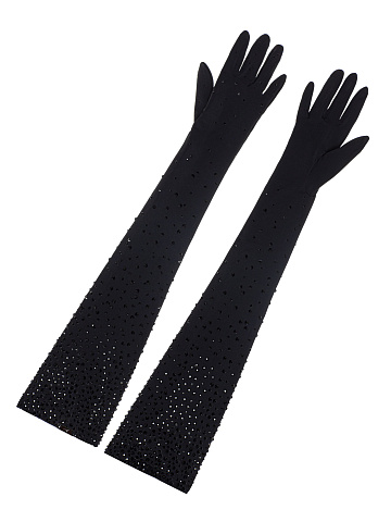 Black Gloves With Crystals, 1
