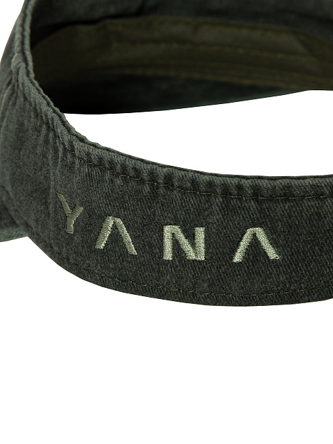 Green & Light Green Embroidery Denim Visor, 4