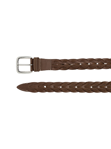 Braided leather belt, 2