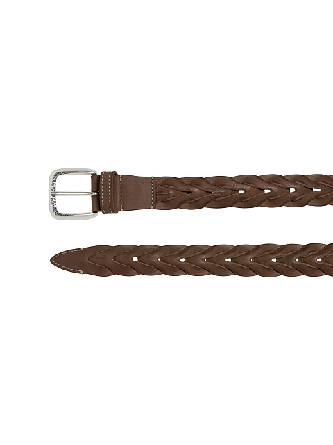 Braided leather belt, 2
