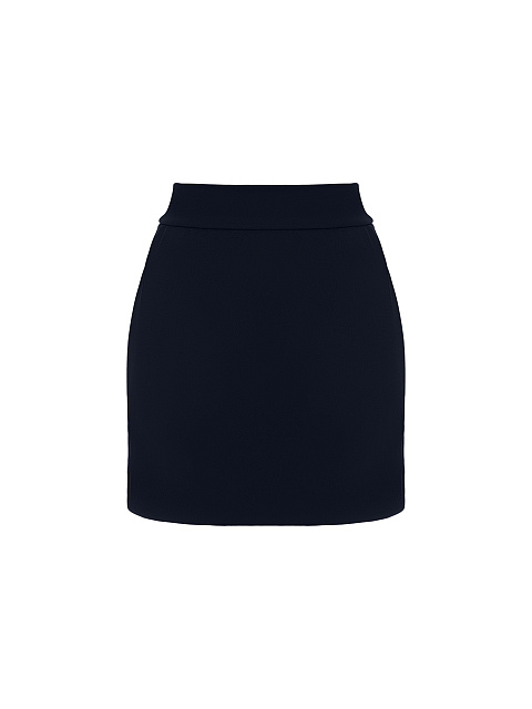 Dark Blue Tracksuit Of Sweatshirt And Mini Skirt, 3