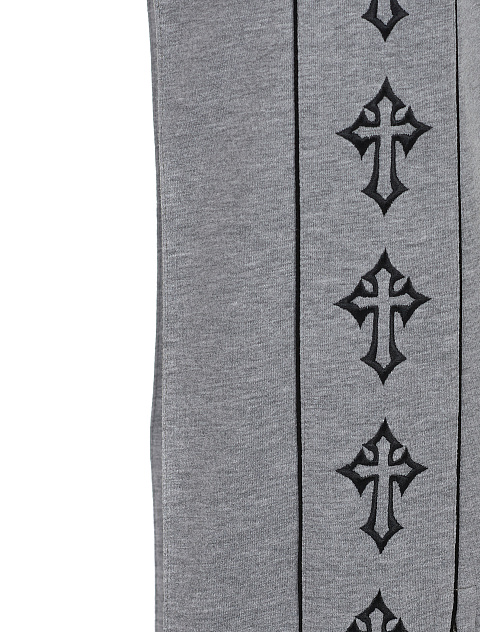 Grey Cross Embroidered Jersey Suit, 5 Grey Cross Embroidered Jersey Suit, 5