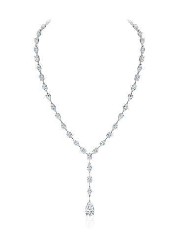 White gold necklace with LG diamonds, 1