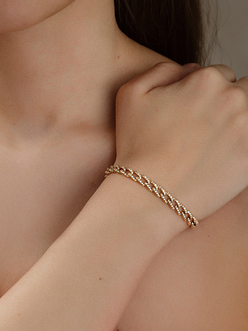 Round Diamond & Gold Bracelet, 2