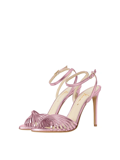 Pink leather sandals, 1 Pink leather sandals, 1