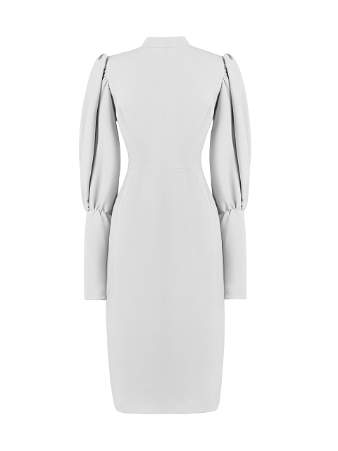 White Open Back Midi Dress , 1