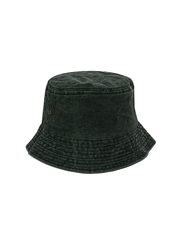 Dark Green Cotton "Yana" Bucket Hat, 2