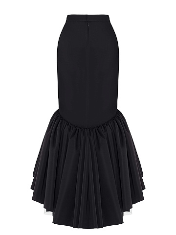 Black maxi taffeta skirt, 2