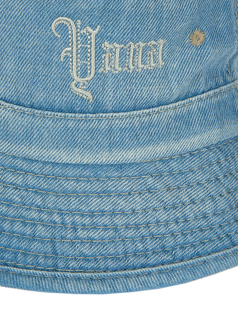 Light Blue Embroidered Bucket Hat, 3