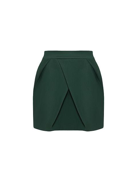 Green wool two-piece suit , 3