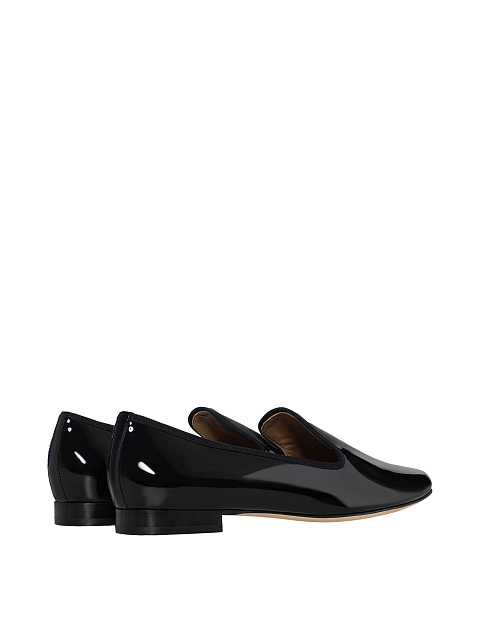 Black patent leather loafers, 4