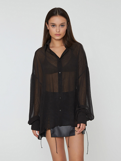 Black Chiffon Shirt, 5
