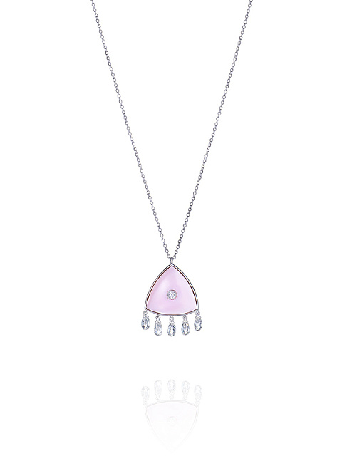 White Gold & Opal & Diamond Necklace, 1